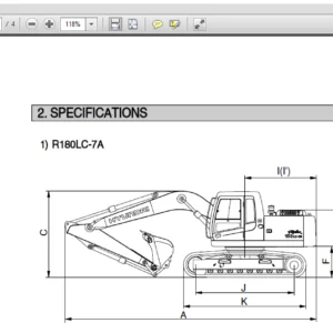 Hyundai R180LC-7A Crawler Excavator Operator Manual - PDF Download