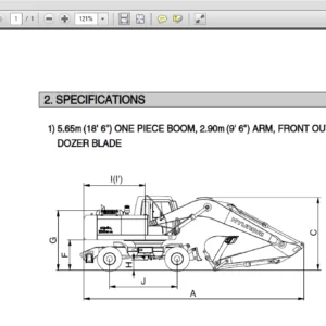 Hyundai R200W-7A Wheel Excavator Operator Manual - PDF Download