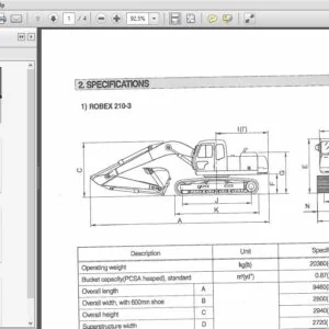 Hyundai R210LC-3 Crawler Excavator Operators Manual - PDF Download