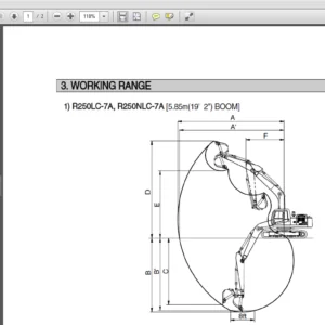 Hyundai R250LC-7A Crawler Excavator Operator Manual - PDF Download