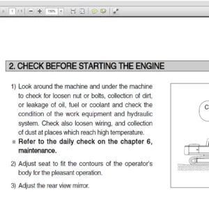 Hyundai R290LC-7A Crawler Excavator Operator Manual - PDF Download