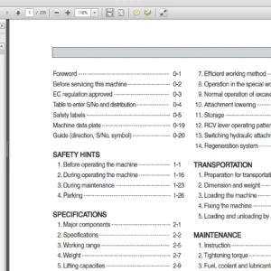 Hyundai R300LC-9A Crawler Excavator Operators Manual - PDF Download
