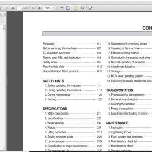 Hyundai R300LC-9SH Crawler Excavator Operators Manual - PDF Download