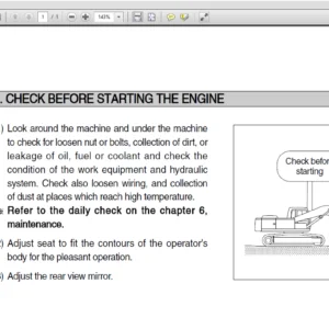 Hyundai R305LC-7 Crawler Excavator Operator Manual - PDF Download