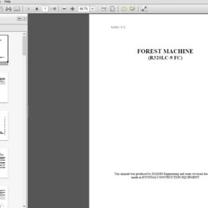 Hyundai R320LC-9FC Crawler Excavator Operators Manual - PDF Download