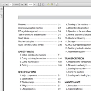 Hyundai R330LC-9A Crawler Excavator Operators Manual - PDF Download