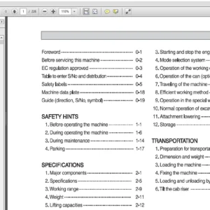 Hyundai R380LC-9MH Crawler Excavator Operators Manual - PDF Download