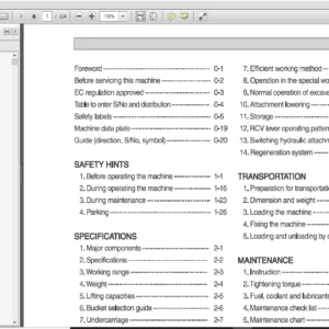 Hyundai R430LC-9A Crawler Excavator Operators Manual - PDF Download