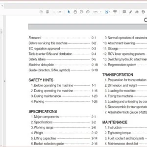 Hyundai R480,520LC-9A Crawler Excavator Operators Manual - PDF Download