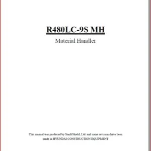Hyundai R480LC-9SMH Crawler Excavator Operators Manual - PDF Download