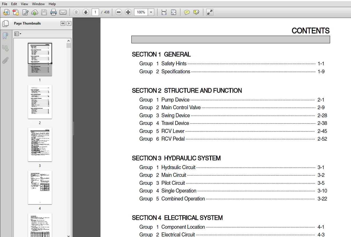 Hyundai R80-7 Crawler Excavator Service Repair Manual - PDF Download - Image 3