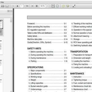 Hyundai R80-7A Crawler Excavator Operator Manual - PDF Download