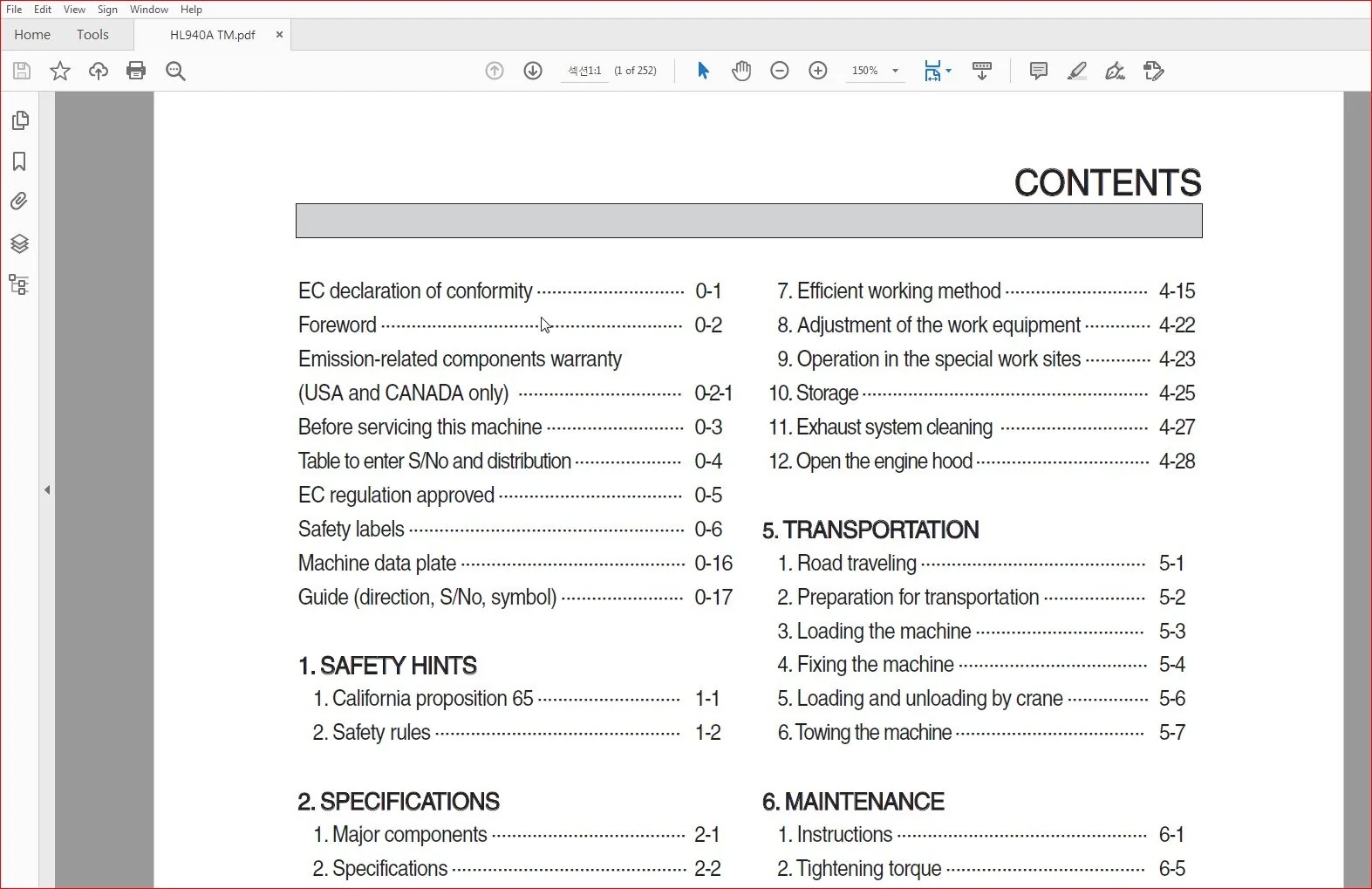 Hyundai Wheel Loader HL940 ATM Operator's Manual - PDF DOWNLOAD - Image 2