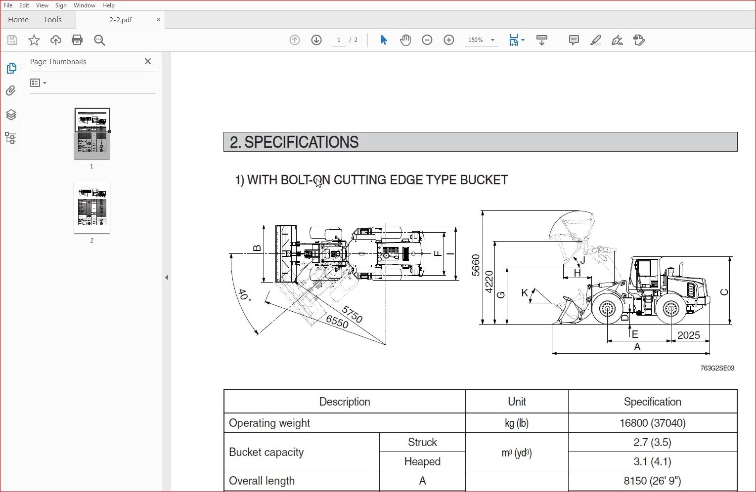 Hyundai Wheel Loader SL 763 Operator's Manual - PDF DOWNLOAD - Image 3