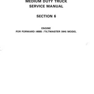 ISUZU 4BD1 4BD1T 3.9L Engine Workshop Manual ( For FORWARD 4000 / TILTMASTER W4 Model ) - DOWNLOAD