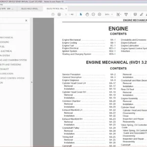 ISUZU Petrol Engine 6VD1 3.2L Workshop Service Repair Manual 3.2 - PDF DOWNLOAD