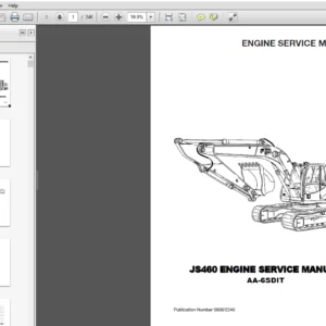 Isuzu Diesel Engine AA-6SDIT for JCB JS460 Service Repair Manual - PDF Download