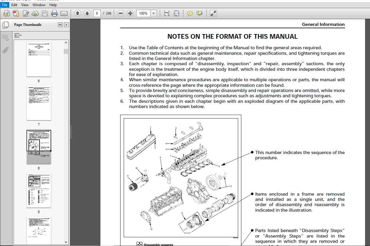 Isuzu Diesel Engine AA-6SDIT for JCB JS460 Service Repair Manual - PDF Download - Image 3