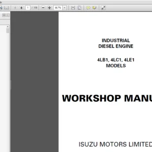 Isuzu INDUSTRIAL DIESEL ENGINE MODELS 4LB1, 4LC1, 4LE1 Service Repair Manual - PDF Download