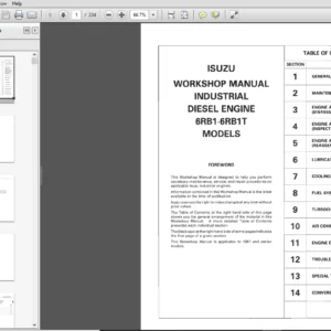 Isuzu Industrial Diesel Engine Models 6RB1 6RB1T Service Repair Manual - PDF Download