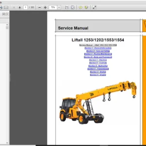 JCB 1253, 1202, 1553, 1554 Liftall Service Repair Manual - PDF Download