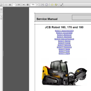 JCB 160, 170, 180T Robot Skidsteer Loader Robot Service Repair Manual - PDF Download
