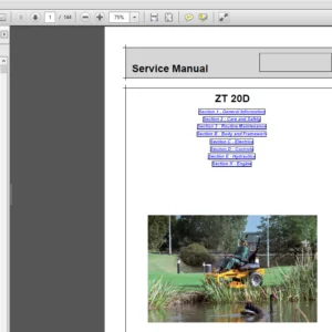 JCB ZT 20D Mower Service Repair Manual - PDF Download