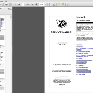 JCB 1CX, 1CXT Backhoe Loader Service Repair Manual - PDF Download