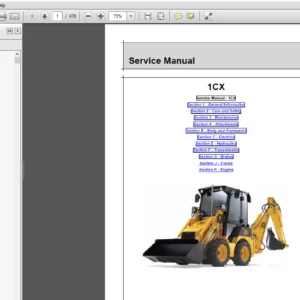 JCB 1CX Backhoe Loader Service Repair Manual - PDF Download
