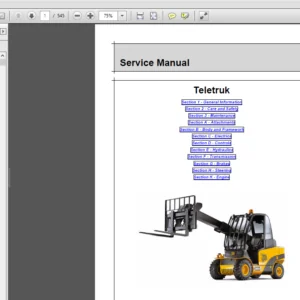 JCB 2.5, 3.0, 3.5 Lift Teletruk Service Repair Manual - PDF Download