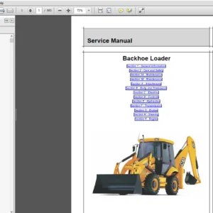 JCB 210S, 212S, 210SL Backhoe Loader Service Repair Manual - PDF Download