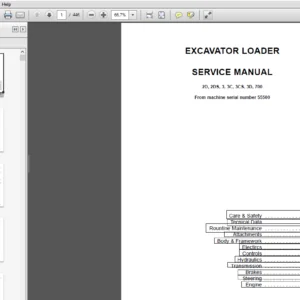 JCB 2D, 2DS, 3, 3C, 3CS, 3D, 700 Excavator Loader Service Manual 9803/3200 - PDF DOWNLOAD
