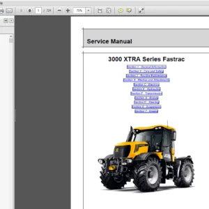 JCB 3000 XTRA Series Fastrac Service Repair Manual - PDF Download