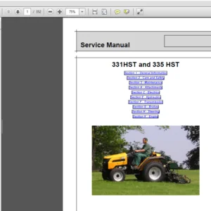 JCB 331, 335 HST Tractor Service Repair Manual - PDF Download