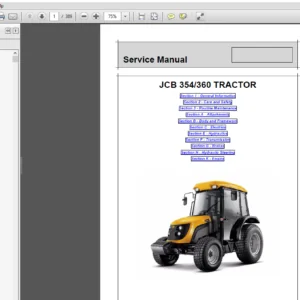 JCB 354, 360 Tractor Service Repair Manual - PDF Download