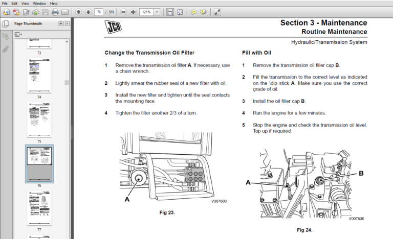 JCB 354, 360 Tractor Service Repair Manual - PDF Download ...