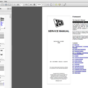 JCB 3CX Backhoe Loader Service Repair Manual - PDF Download