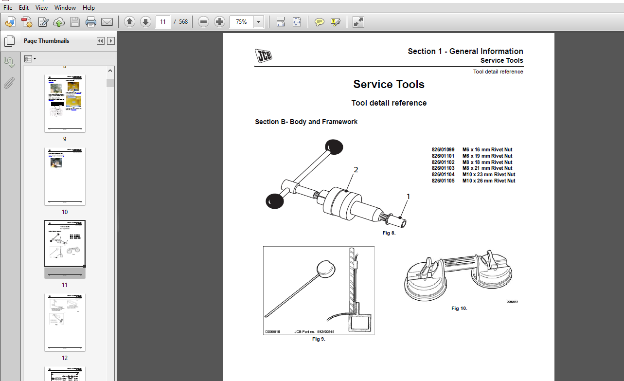 JCB 3DX Backhoe Loader Service Manual 550-42426 - PDF DOWNLOAD