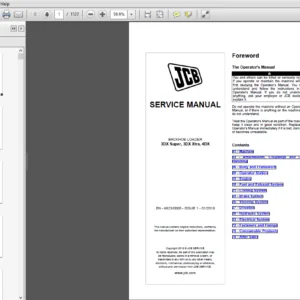 JCB 3DX Super, 3DX Xtra, 4DX Backhoe Loader Service Repair Manual - PDF DOWNLOAD