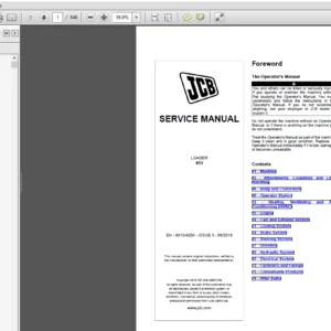JCB 403 Wheel Loader Shovel Service Repair Manual Download JCB 403 - PDF Download
