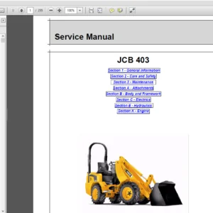 JCB 403 Wheeled Loader Service Repair Manual - PDF Download