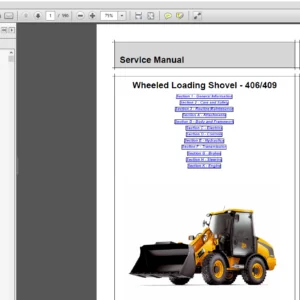 JCB 406, 409 Wheeled Loader Shovel Tier 23 Deutz Service Repair Manual - PDF Download