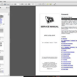 JCB 411, 413S, 417 Wheeled Loader Shovel Service Repair Manual Download JCB 411, 413S, 417 - PDF Download