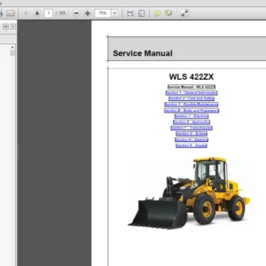 JCB 422ZX Wheeled Loader Shovel Service Repair Manual - PDF Download