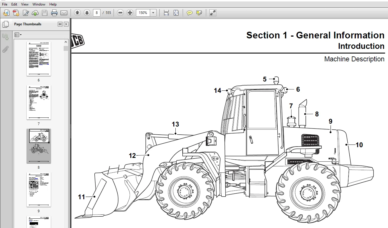 JCB 422ZX Wheeled Loader Shovel Service Repair Manual - PDF Download - Image 3