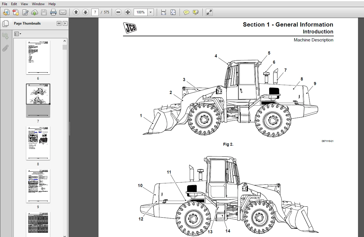JCB 430ZX Plus Wheeled Loader Shovel Service Repair Manual - PDF Download - Image 3