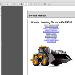 JCB 434S/435S Wheeled Loading Shovel Service Repair Manual - PDF Download
