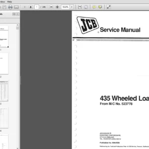 JCB 435 Wheeled Loader Shovel Service Repair Manual - PDF Download