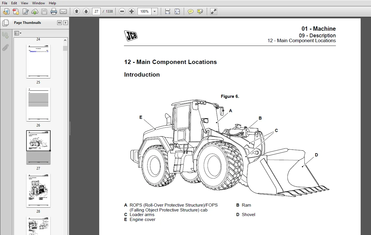 JCB 457 Wheel Loader Service Repair Manual - PDF Download - Image 3