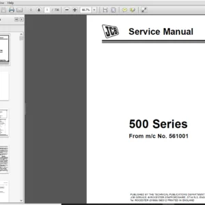 JCB 500 Series Loadall Service Manual - 9803/3600 - PDF DOWNLOAD